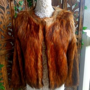 Philanthropy Faux Fur Cropped Jacket, Women's M.